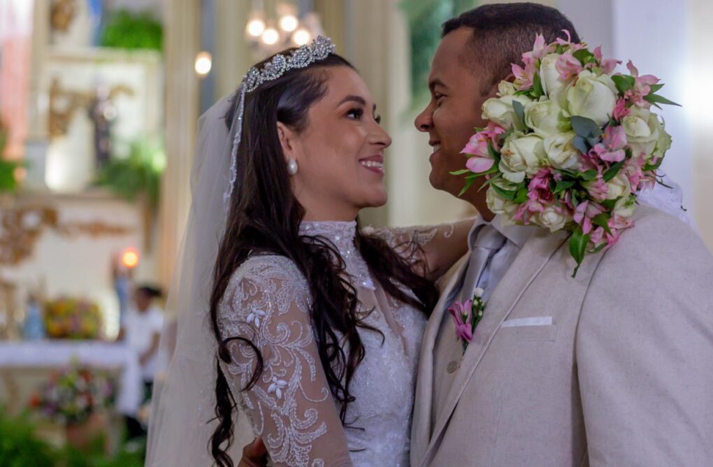Momento especial para o enlace matrimonial de Andreza e Dione Vilas Boas